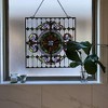 CHLOE Lighting IRIS Tiffany-glass Victorian Window Panel 25x25 - 4 of 4