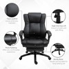 Mshliw Executive High Back Office Chair with PU Leather, Adjustable Height, Reclining Back, Retractable Footrest, and Swivel Wheels - 3 of 4