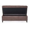 TiramisuBest Storage Ottoman Bench - Purple Fabric Entryway Bench, 50.0"L x 20.5"W x 18.25"H - 3 of 4