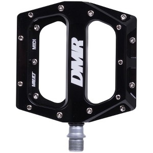 DMR Vault MIDI Platform Pedals 9/16" Concave Alloy Body Removable Pins Gloss Blk - 1 of 3