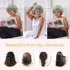 YEVYO Silk Bonnet for Sleeping Women, Satin Hair Bonnet for Sleeping for Wavy Curly Natural Hair Women Men - 3 of 4