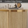 FUFU&GAGA Luxury 70'' TV Stand with Golden Edge|Oval Top,Cable Management Hole,Media Console,Living Room TV Entertainment Center - 2 of 4