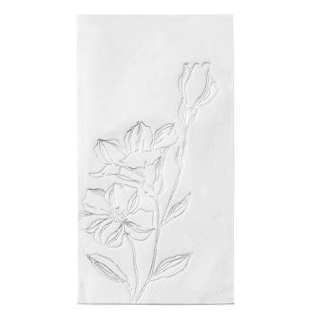 Smarty Had A Party White with Silver Antique Floral Paper Dinner Napkins (600 Napkins)