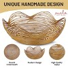 Metal Wire Scalloped Bowl – Wooden Bowls for Decor, Candies - 3 of 4