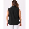 Agnes Orinda Women's Plus Size Sleeveless Office Work Button-Down Tank Top - 4 of 4
