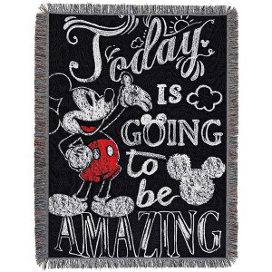 Disney's Mickey Mouse, "Amazing Day" Woven Tapestry Throw Blanket, 48" x 60", Multi Color - 1 of 4