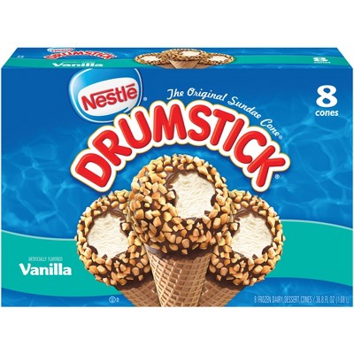 Nestle Drumstick Vanilla Ice Cream Cone - 8ct