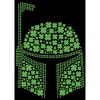 Men's Star Wars St. Patrick's Day Boba Fett Clover Helmet Pull Over Hoodie - 2 of 4