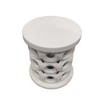 HomeRoots 20" White Solid Wood Round End Table - 3 of 4