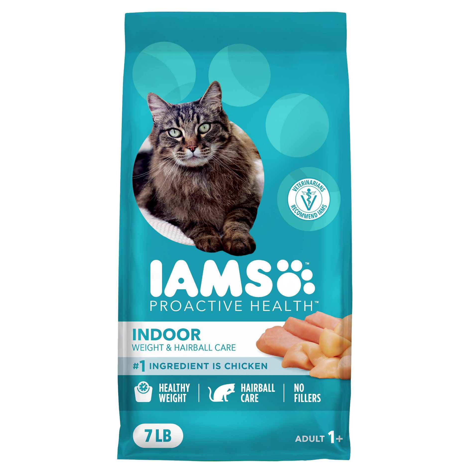 IAMS Proactive Health Weight Control and Hairball Care with Chicken and Turkey Flavor Indoor Dry Cat Food - 7lbs