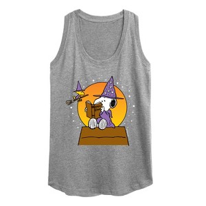 Women's - Peanuts - Sorcerer Snoopy Woodstock Graphic Racerback Tank - 1 of 4
