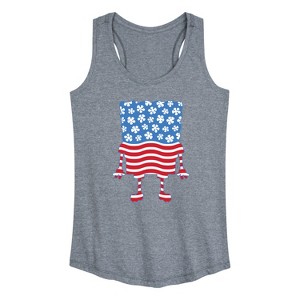Women's - SpongeBob SquarePants - Silhouette Stars Stripes Graphic Racerback Tank - 1 of 4