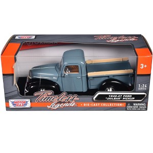 1942-47 Ford "Jailbar" Pickup Truck Blue and Black "Timeless Legends" Series 1/24 Diecast Model Car by Motormax - 1 of 3