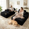 Myinda 2-Piece Oversized Boneless Compression Sofa Couch, Corduroy  Loveseat, No Assembly Required - 4 of 4