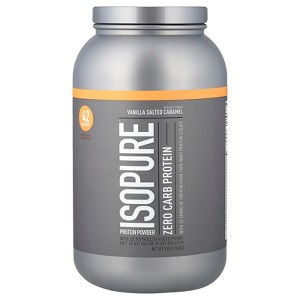 Isopure Zero Carb Protein Powder,  Vanilla Salted Caramel, 3 lb (1.36 kg) - 1 of 4