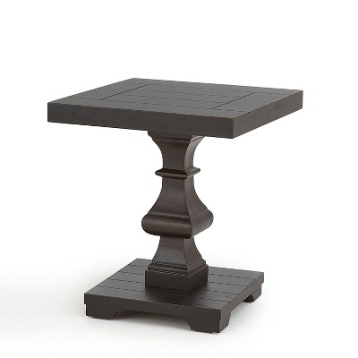 Dory Square End Table Black - Steve Silver Co.: Solid Wood Frame, Pedestal Base, Adult Assembly