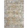Vintage Decorative Area Rug, Polyester, Washed Back, Folding Printed Oriental Traditional  Design, Non-Shedding, Easy Care, Ideal - 2 of 4
