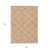 Orange And Ivory Geometric Washable Indoor Outdoor Area Rug - 3 of 4