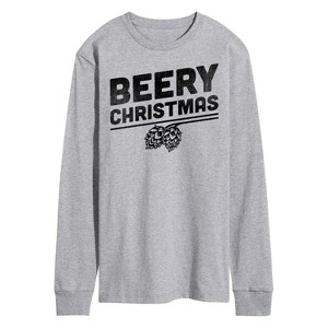Men's - Instant Message - Beery Christmas Long Sleeve Graphic T-Shirt - 1 of 4