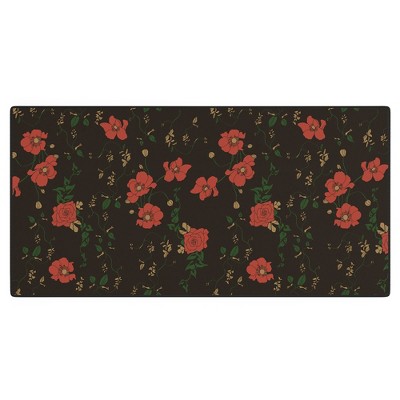 Camilla Foss Midnight Flourish Desk Mat - Deny Designs