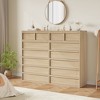 46" Tall Modern 7-Drawer Dresser – Natural Wooden Chest with Large Storage, Organizer for Bedroom, Living Room, Nursery, Entryway - 4 of 4