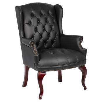 Wingback Traditional Guest Chair Black - Boss Office Products