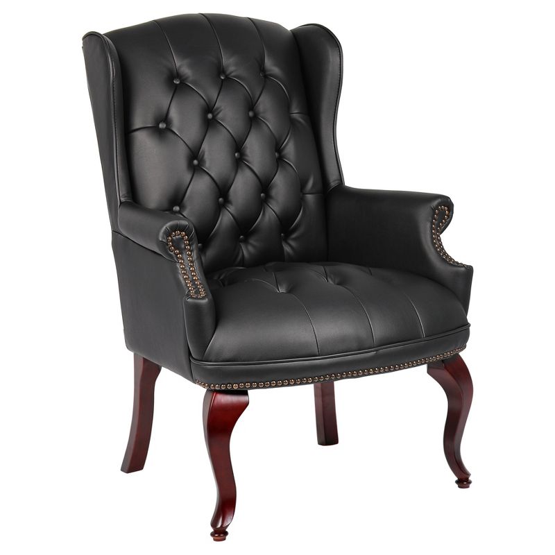 Wingback Traditional Guest Chair Black - Boss Office Products, 1 of 6