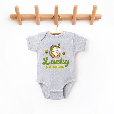 The Juniper Shop Lucky Magical Unicorn Baby Bodysuit