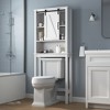 Over The Toilet Storage Cabinet with Adjustable Shelf and Door, Bathroom Space Saver Organizer Above Toilet, Free Standing Toilet Rack - 3 of 4