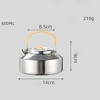 1Pc Outdoor Camping Kettle, 800ML Stainless Steel Teapot Portable Tea Kettle for Boiling Water Camp Coffee Pot Outdoor Hiking Cooking Equipment - 2 of 4
