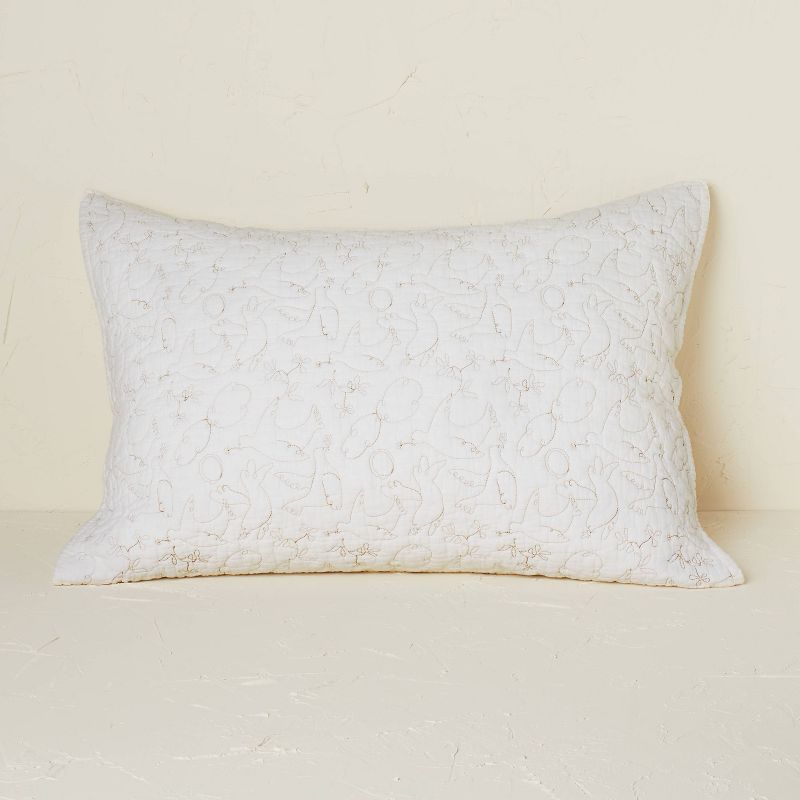 Dove Stitch Quilt Sham Off-White - Opalhouse™ designed with Jungalow™, 1 of 6