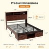 Kumasinova Farmhouse Bed Frame with Storage Headboard,LED Lights and Charging Station,Platform Bed with Steel Slats,1200lbs Max - 3 of 4