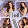 Dryhsip 5-in-1 Hot Air Styler, Curling & Straightening Brush, Negative Ion, 3 Heat Settings, Gray - 2 of 4