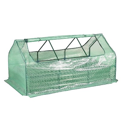 Aoodor Outdoor Raised Garden Bed 6.23ftx3.28ftx2.95ft Reinforced Galvanized Steel Planter Box -Green