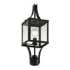 Savoy House Raeburn 1 - Light Post Light in  Matte Black/Weathered Brushed Brass - 4 of 4