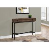 Monarch Specialties Accent Table Console Entryway Narrow Sofa Storage Drawer Living Room Bedroom Brown Laminate Black Metal Contemporary Modern - 2 of 4