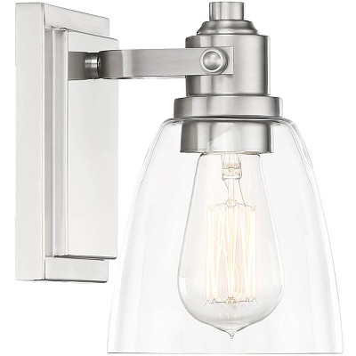 Osborne Brushed Nickel Wall Sconce with Clear Glass Shade