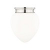 Gideon 1-Light Flush Mount Ceiling Light - Vintage Schoolhouse Glass, Dimmable, Damp Rated - 3 of 4