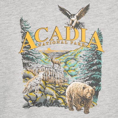 Детские футболки Cat & Jack Boys' Short Sleeve 100% Cotton Acadia National Park Classic Fit Graphic T-Shirt- Cat & Jack™ Heathered Gray M — фото 3