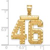 Black Bow Jewelry 14k Yellow Gold, Varsity Collection, Large D/C Pendant Number 46 - 2 of 3