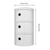 YIYIBYUS Narrow Nightstand Round End Table with Storage - 4 of 4