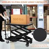 Hydraulic Lift Table, 500Lbs Capacity Lift Cart - 28.4" Height Manual Scissor Lift with Locking Wheels, Non-Slip Pad for Material Handling - 3 of 4