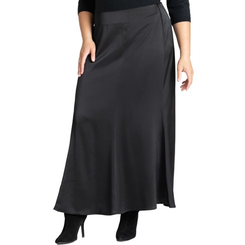 Black satin skirt target hotsell