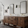 BWE 8 in. Widespread Double Handle Bathroom Faucet 3-Holes Vanity Sink Water-Saving With Metal Drain - 3 of 4