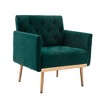 LOVMOR Modern Accent Chair w/Rose Golden feet & Upholstered,leisure single sofa for Living Room Bedroom Office - 4 of 4