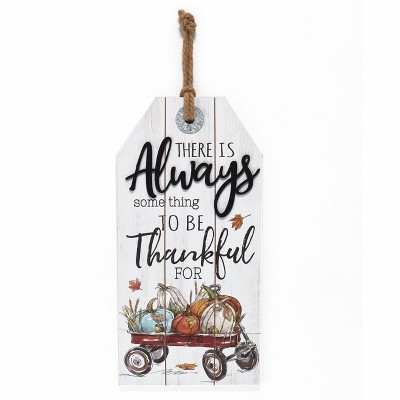 Lakeside There Is Always Something to be Thankful For Harvest Tag Style Wall Hanging Sign