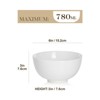 vancasso 4 Pieces Of Bowl,Porcelain Bowl,Plain White,Marble Grain,Round Bowl,Service For 4 People - 2 of 4
