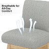 Dyonery Solid Wood Swivel Counter Upholstered Bar Stool 26.8" Height Set of 2 Barstools with Back & Arms for Kitchen Island,Home Bar - 4 of 4