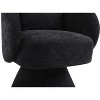 NicBex Modern Swivel Accent Chair, Faux Fur Arm Chair with Wood Base, Barrel Living Room Chair for Bedroom - 3 of 4