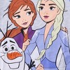 Disney Frozen Elsa, Anna and Olaf Girls’ T-Shirt and Short Set for Toddler and Little Kids – Purple/Gray - 4 of 4